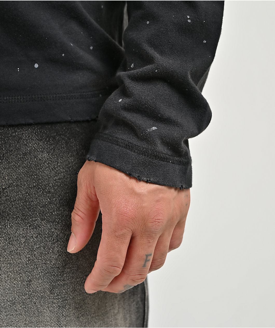 Vitriol From Ash Black Wash Long Sleeve T-Shirt