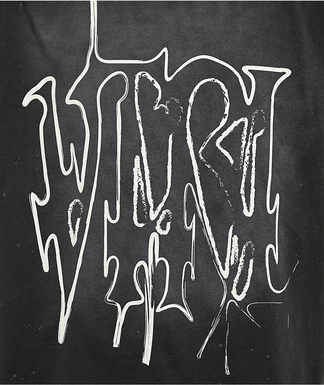 Vitriol From Ash Grey Wash & White 2Fer Oversized Long Sleeve T-Shirt