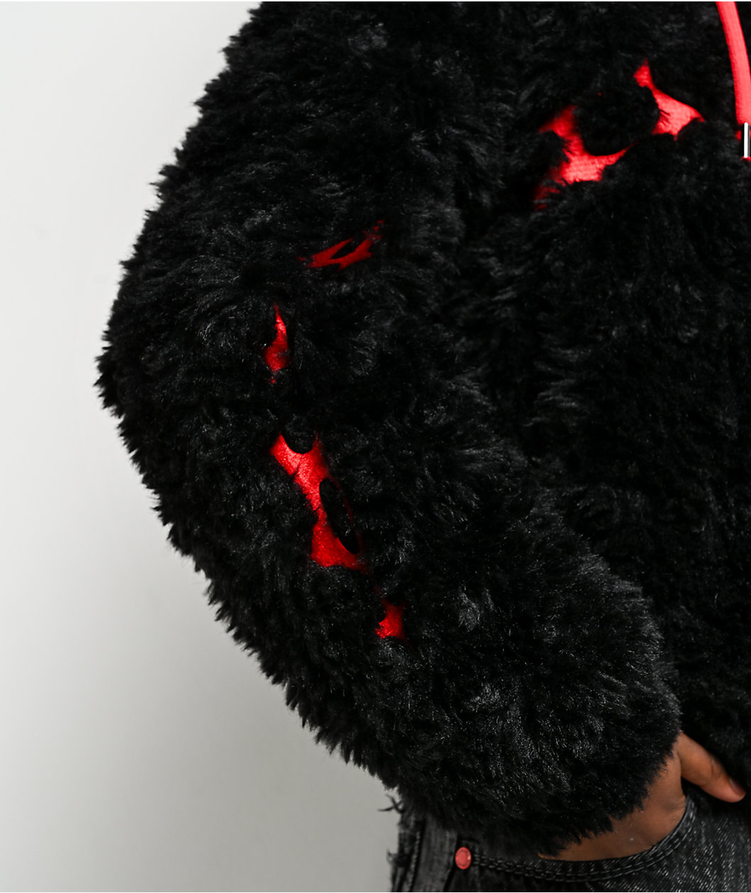 Vitriol Furget Me Not Black Crop Zip Jacket