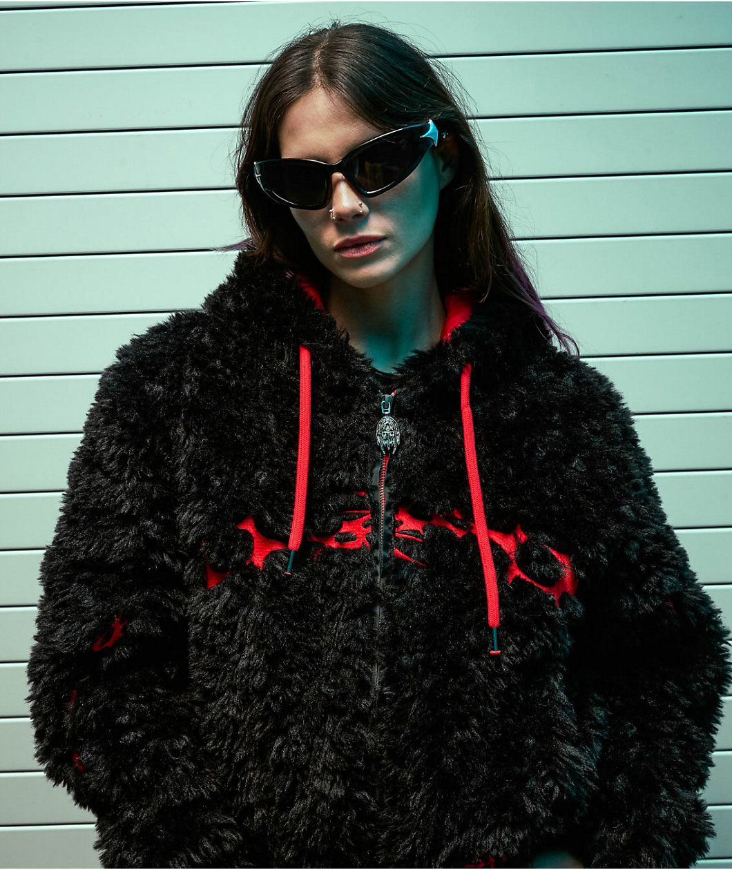 Vitriol Furget Me Not Black Crop Zip Jacket