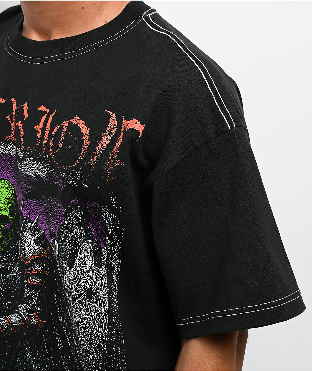 Vitriol Ghoulish Creatures Black Boxy T-Shirt