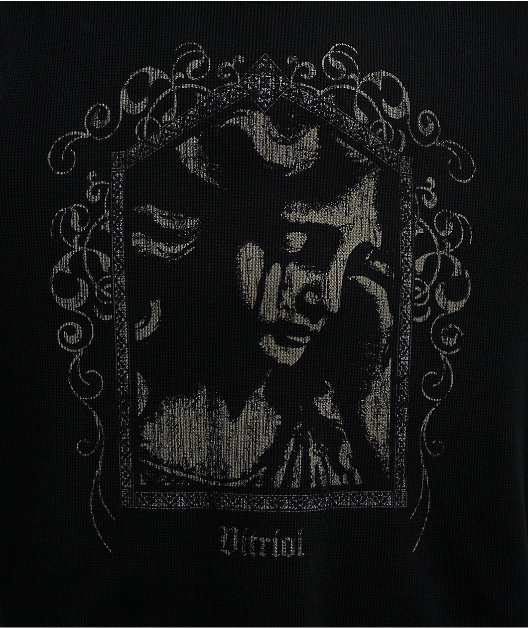 Vitriol Gothic Frame Black Thermal Long Sleeve T-Shirt