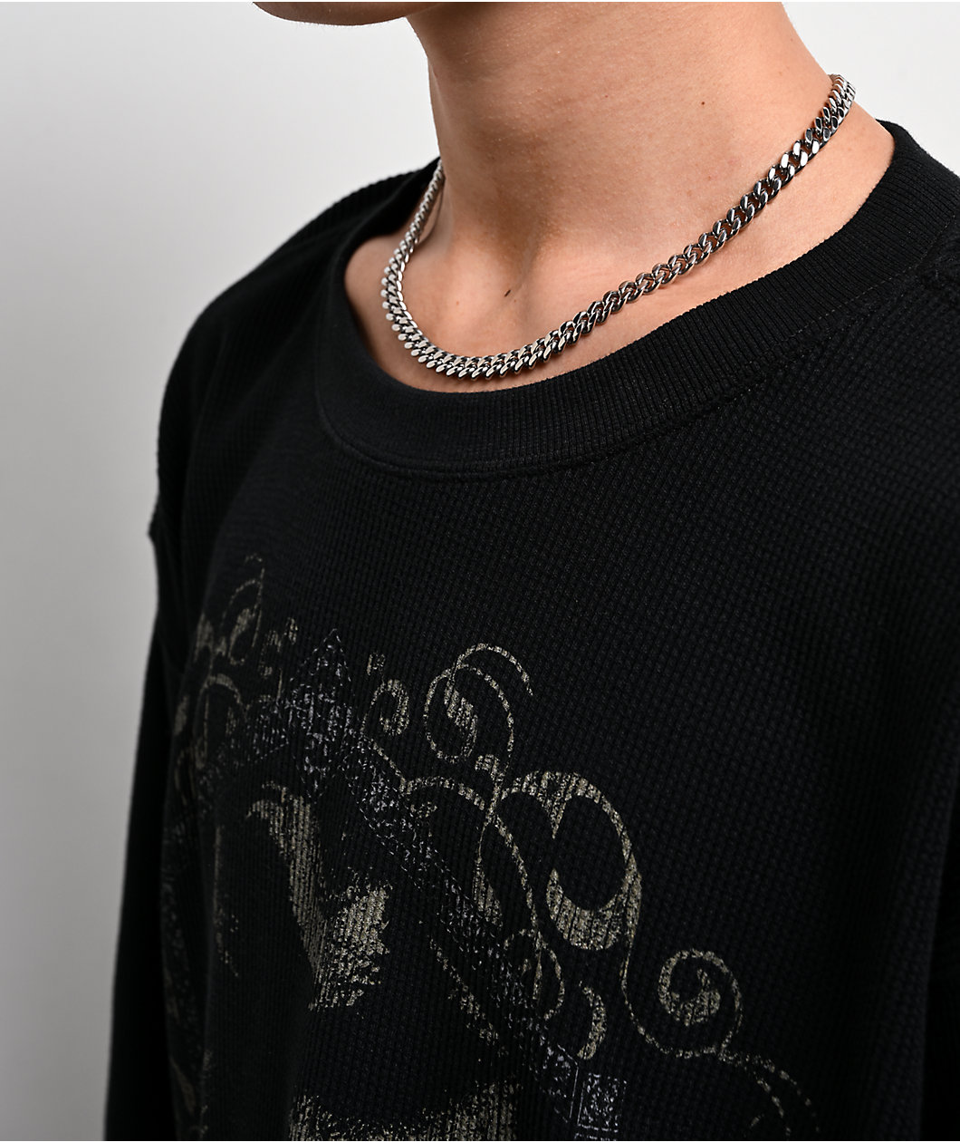 Vitriol Gothic Frame Black Thermal Long Sleeve T-Shirt