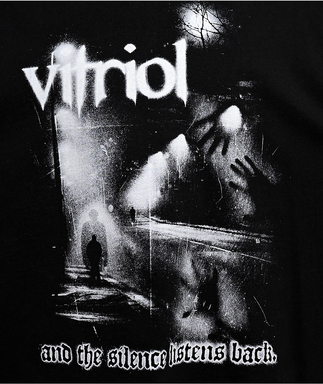 Vitriol Gothic Haunting Black Oversized T-Shirt