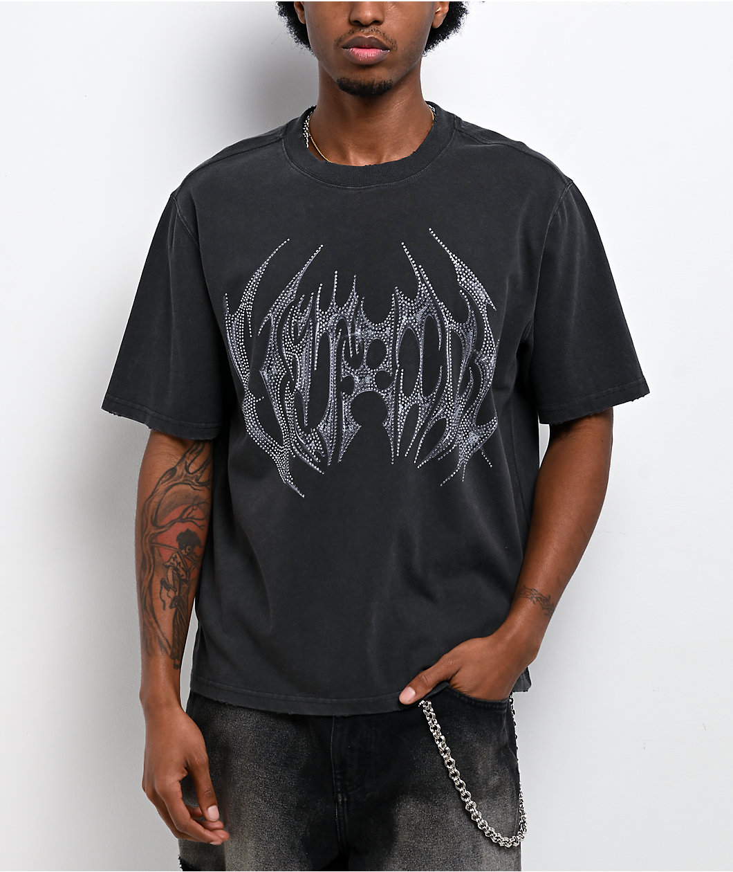 Vitriol Hacksaw Charcoal Wash Boxy T-Shirt