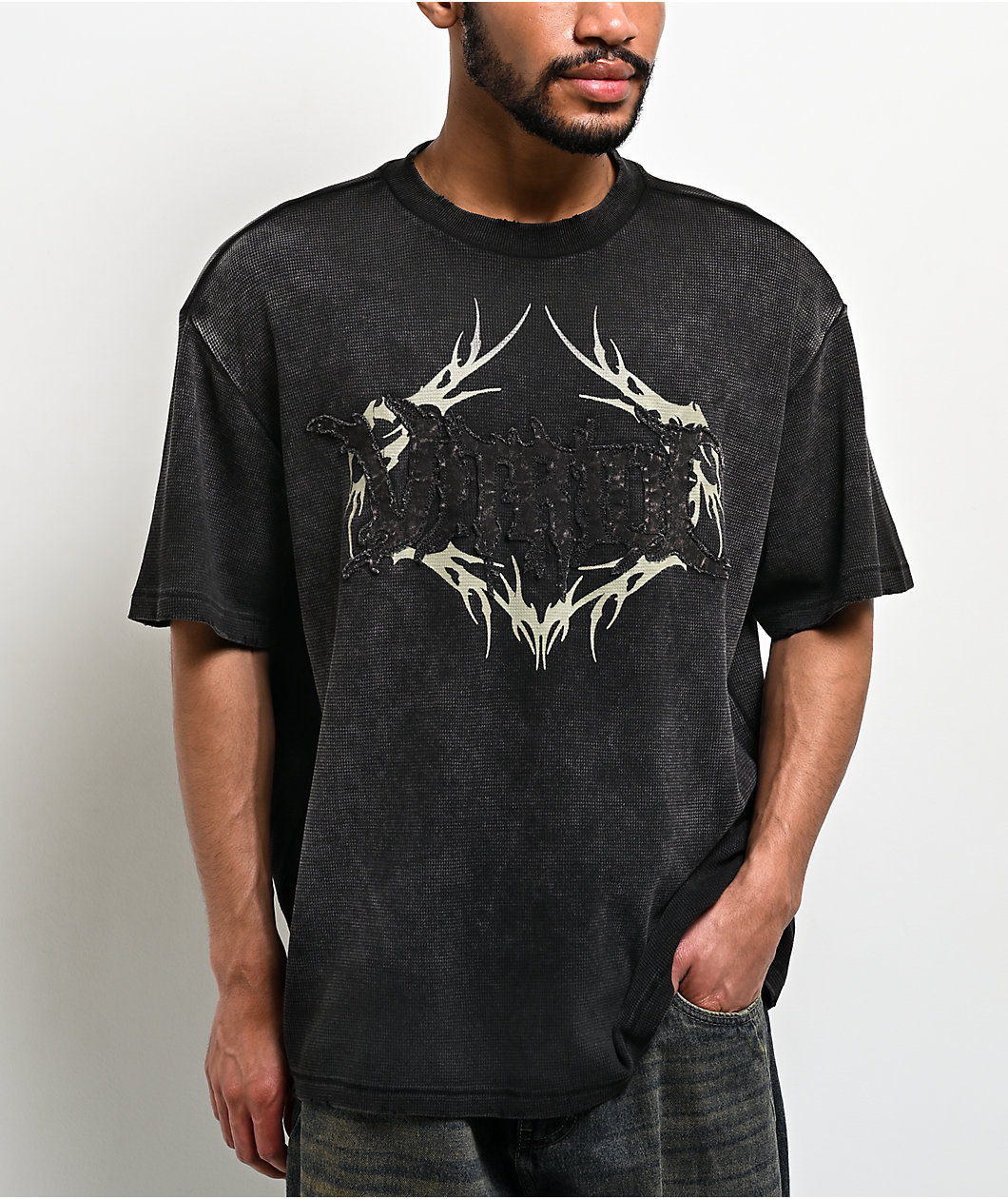 Vitriol Hacksaw Vintage Black Thermal T-Shirt