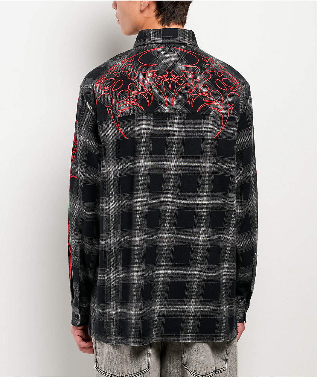 Vitriol Initial Black & Grey Flannel Shirt