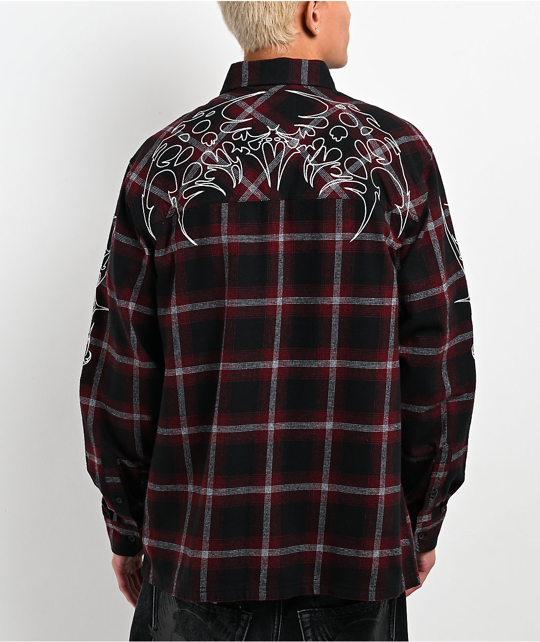 Vitriol Initial Black & Red Flannel Shirt