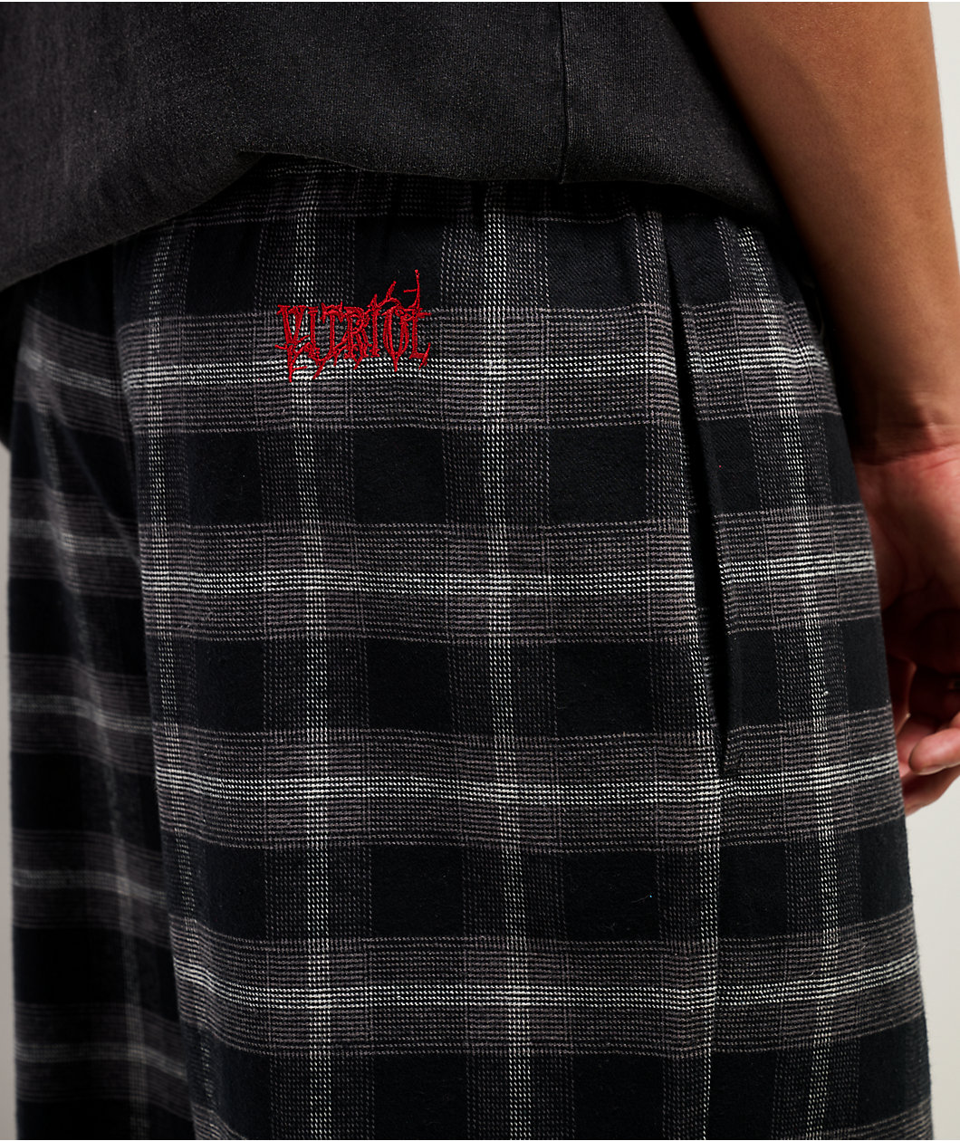 Vitriol Jagged Black Plaid Lounge Pants