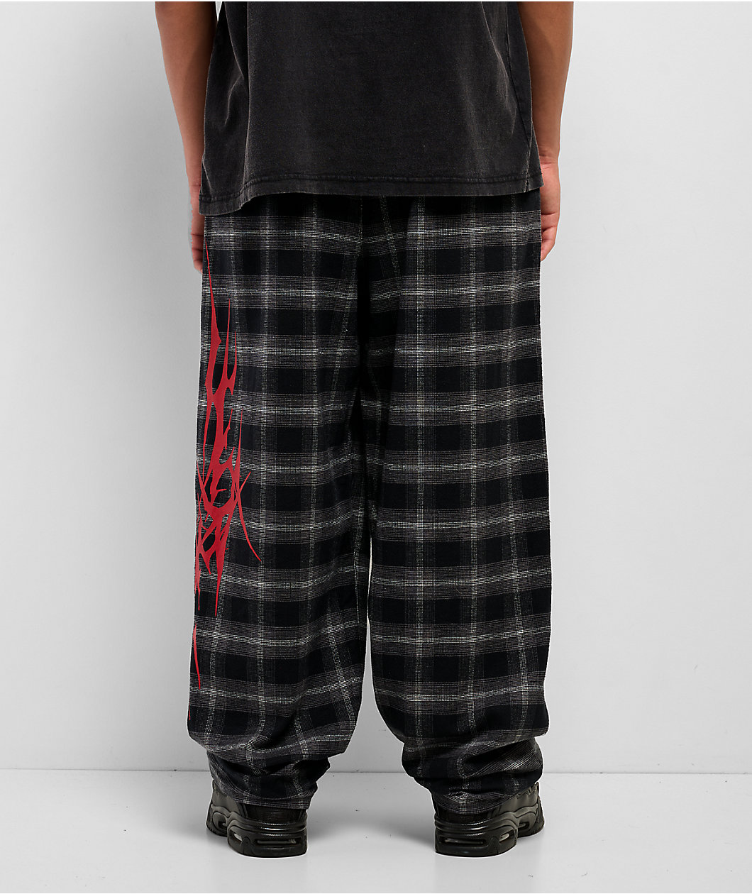 Vitriol Jagged Black Plaid Lounge Pants