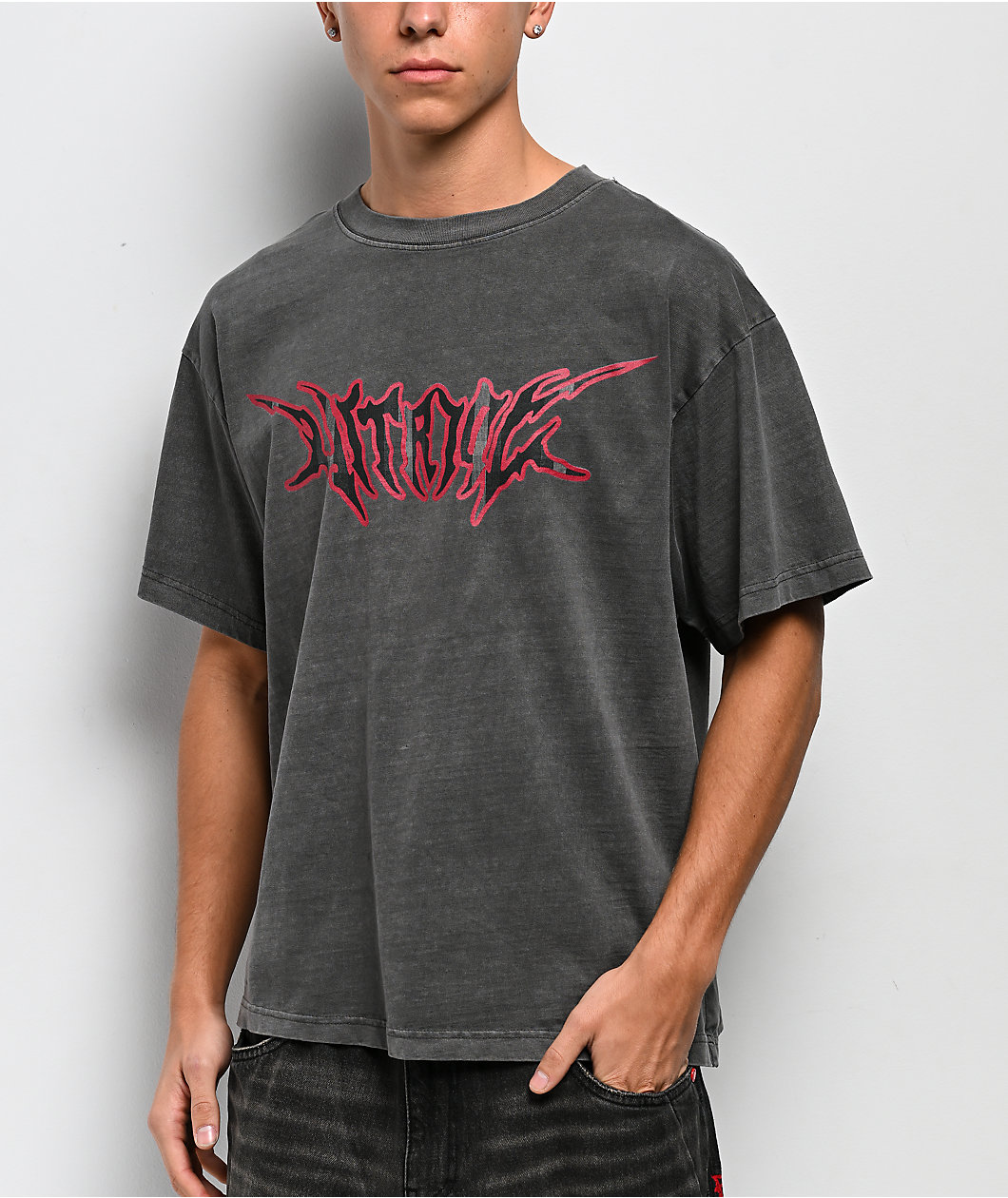 Vitriol Jagged Grey Wash T-Shirt