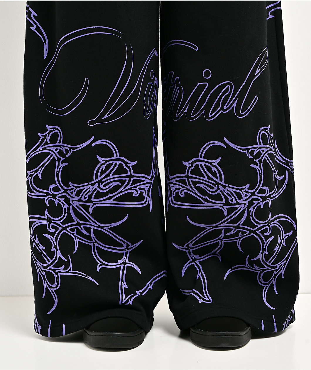 Vitriol Jessa Black Wide Leg Sweatpants