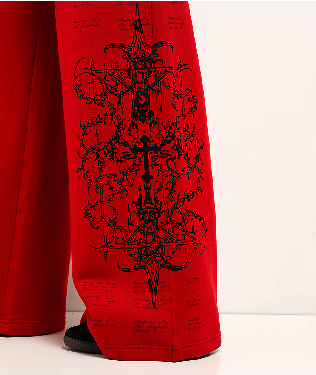 Vitriol Jessa Red Wide Leg Sweatpants