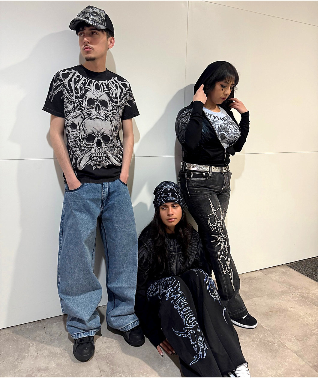 Vitriol Justina Grey Wash Straight Leg Jeans