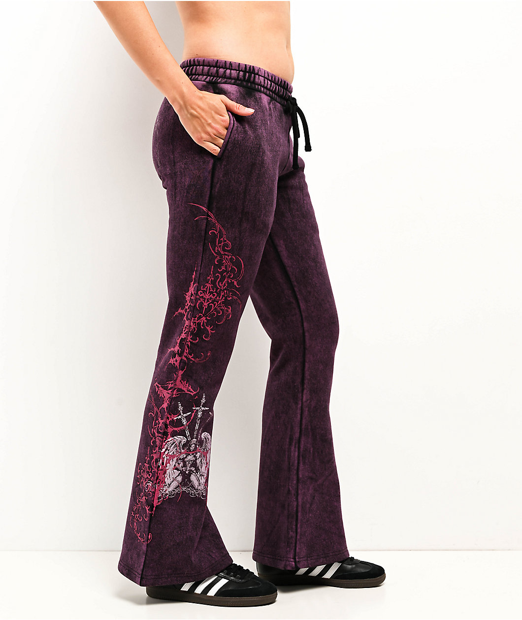 Vitriol Karli Shadow Purple Wash Sweatpants