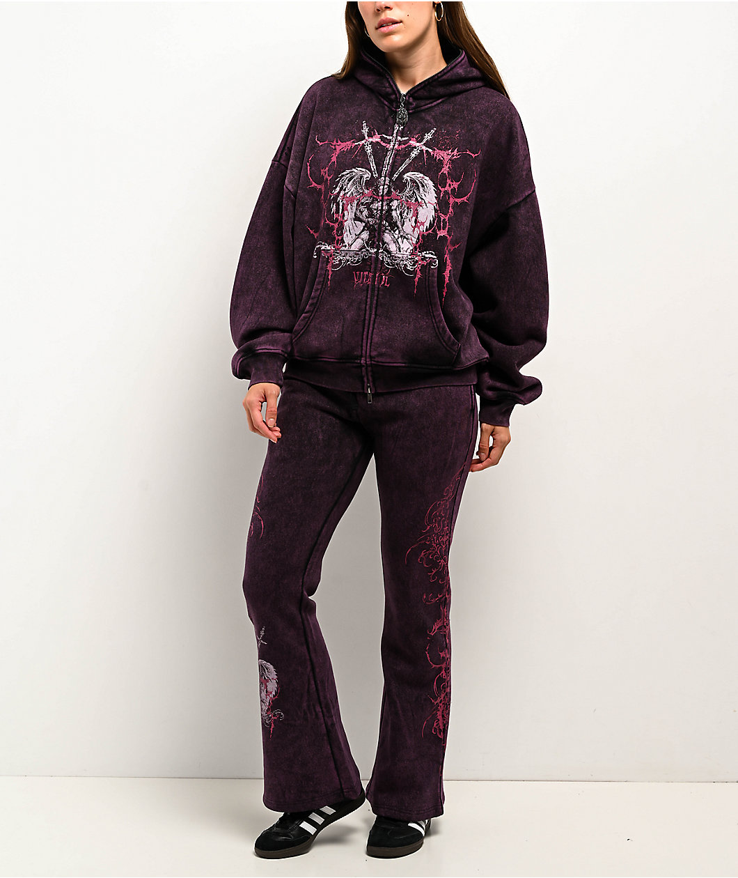 Vitriol Karli Shadow Purple Wash Sweatpants