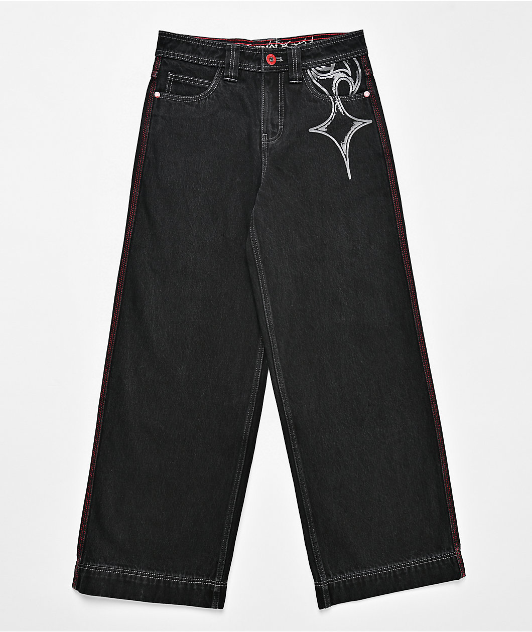 Vitriol Kids Monster Noise Black Wide Leg Jeans