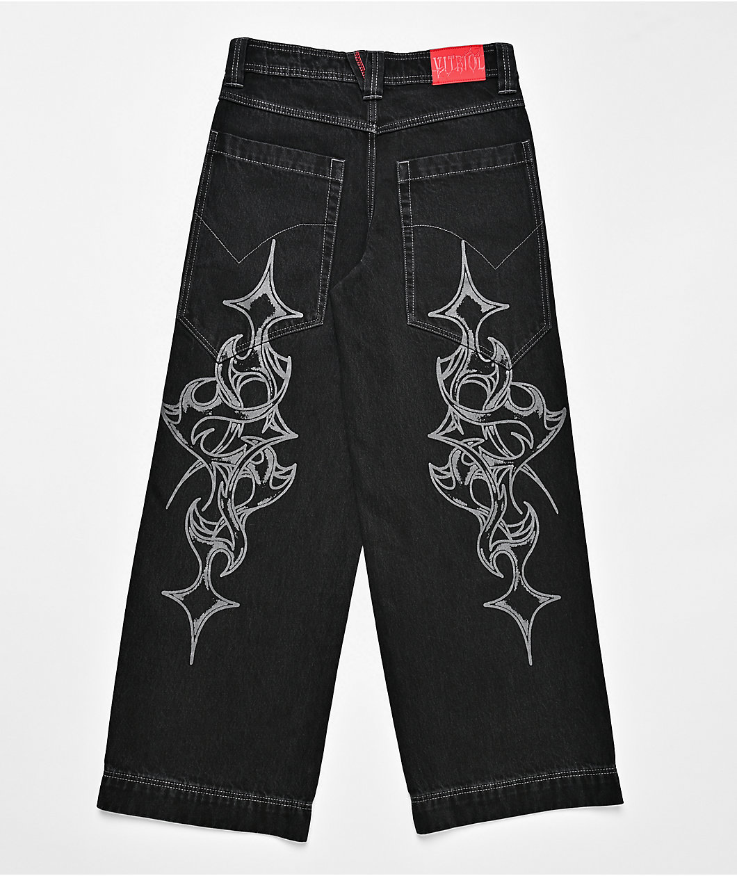 Vitriol Kids Monster Noise Black Wide Leg Jeans