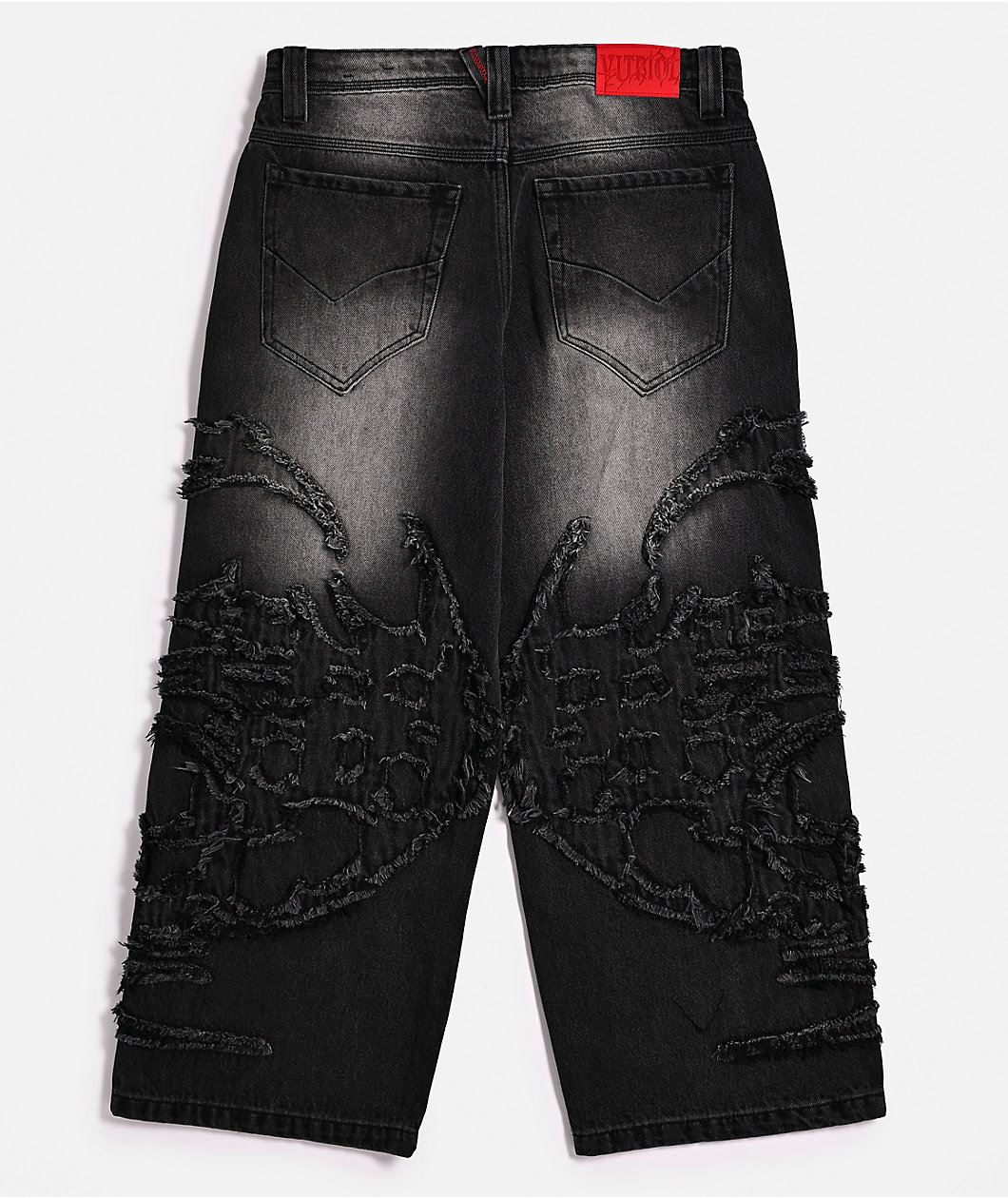 Vitriol Kids Void Black Wash Wide Leg Jeans