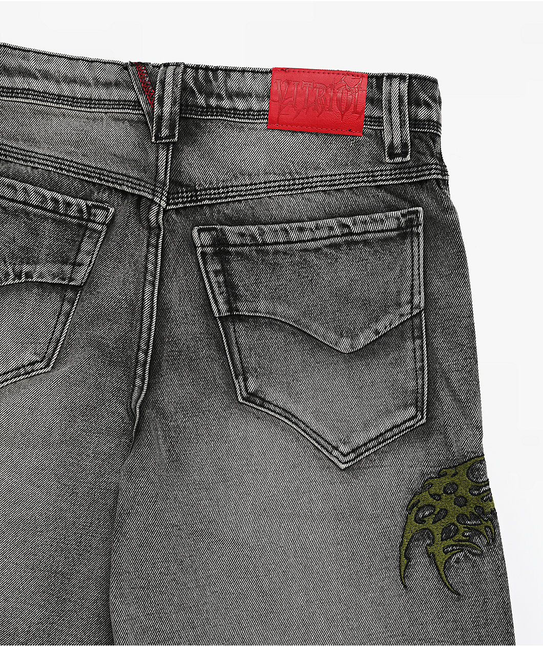 Vitriol Kids Void Infect Black Wash Ultra Wide Jeans