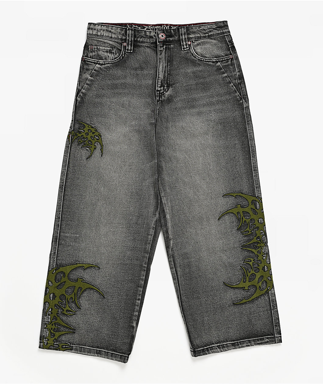 Vitriol Kids Void Infect Black Wash Ultra Wide Jeans