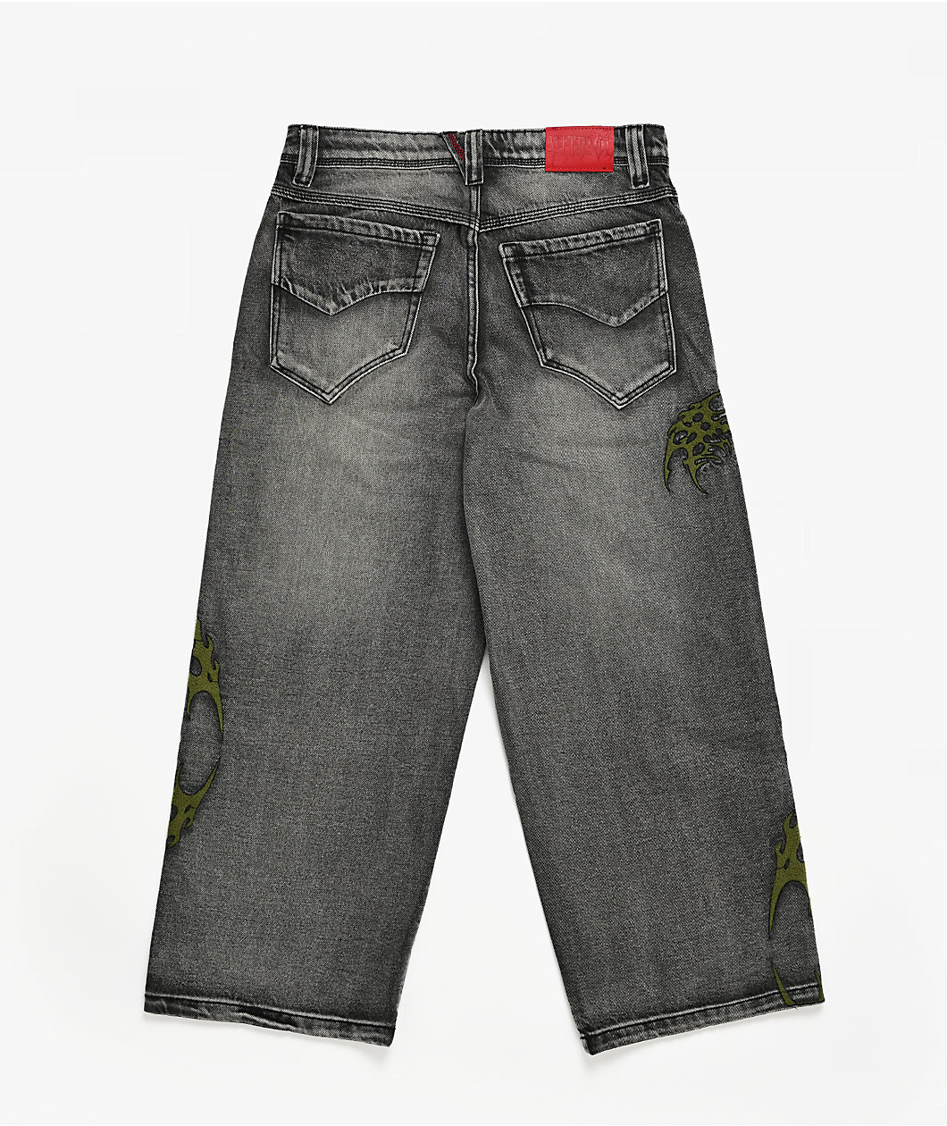Vitriol Kids Void Infect Black Wash Ultra Wide Jeans
