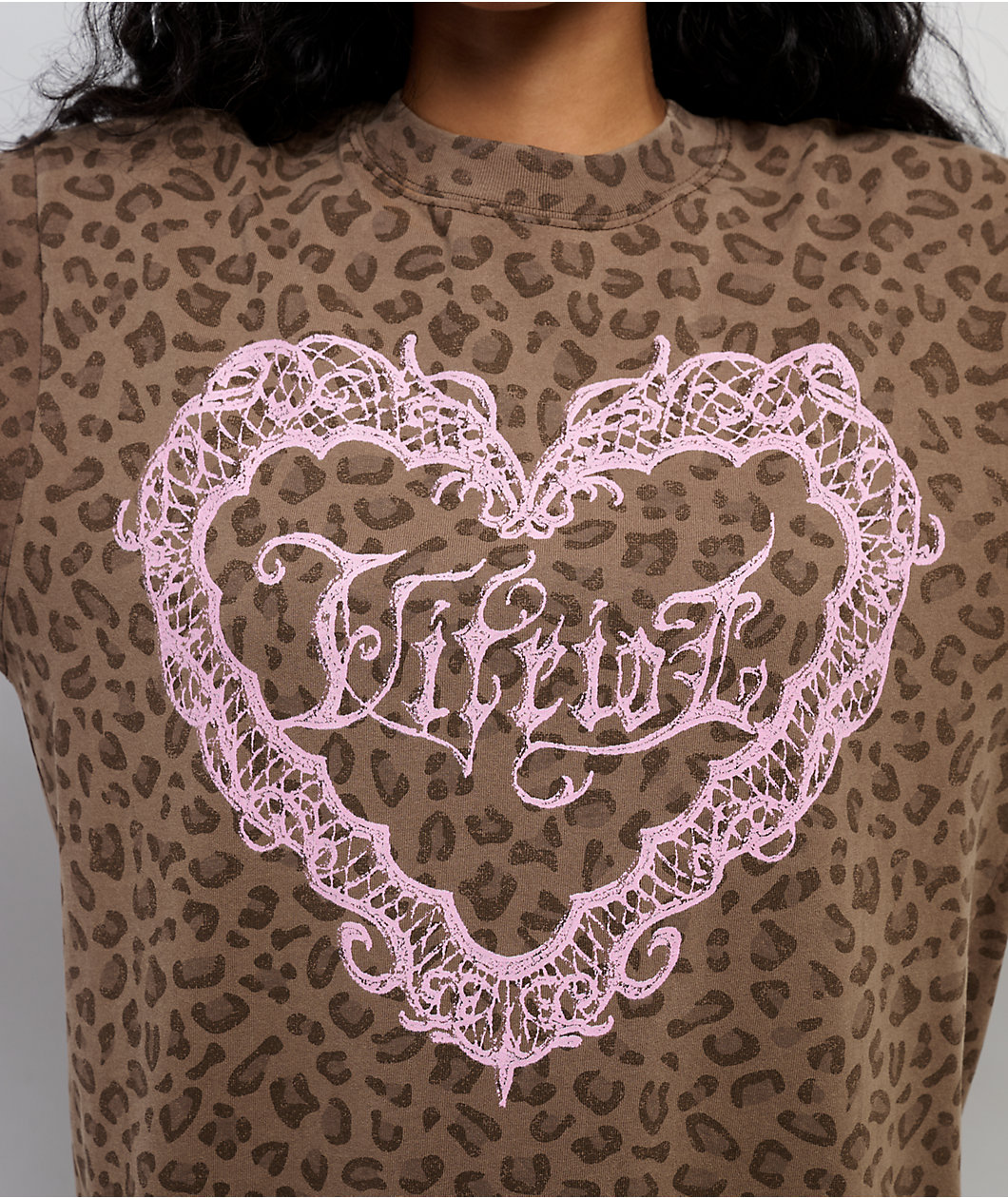 Vitriol Lace Heart Leopard T-Shirt