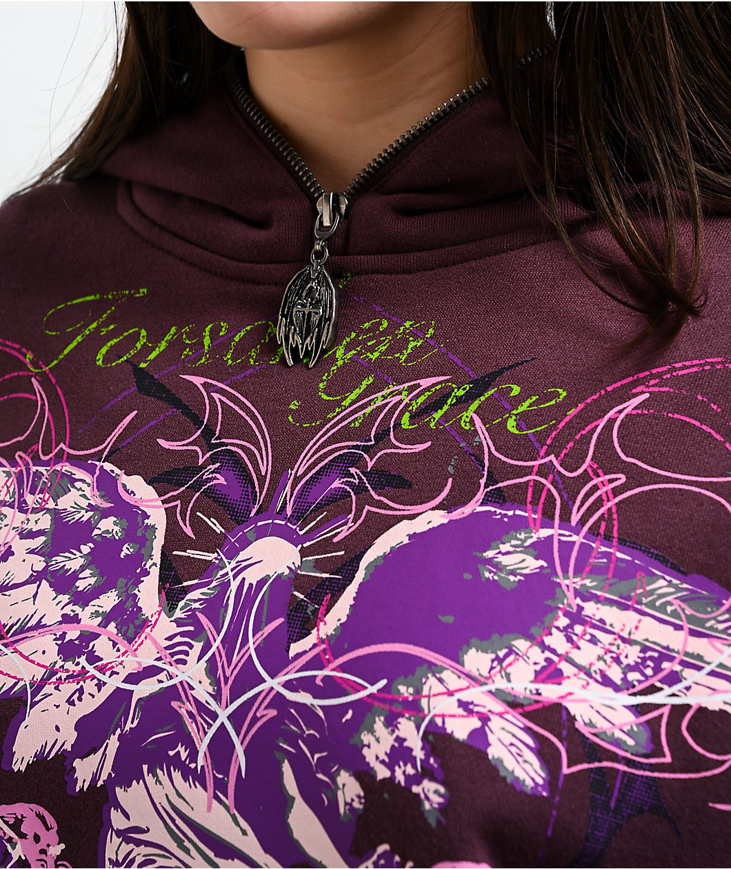 Vitriol Lenexa Dark Purple Zip Hoodie