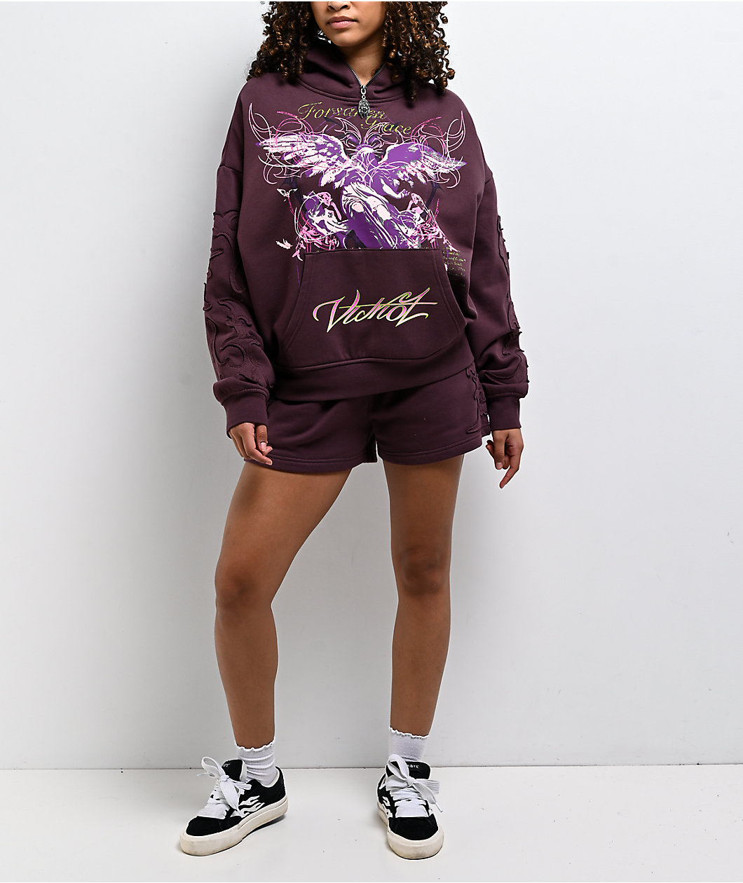 Vitriol Lenexa Dark Purple Zip Hoodie