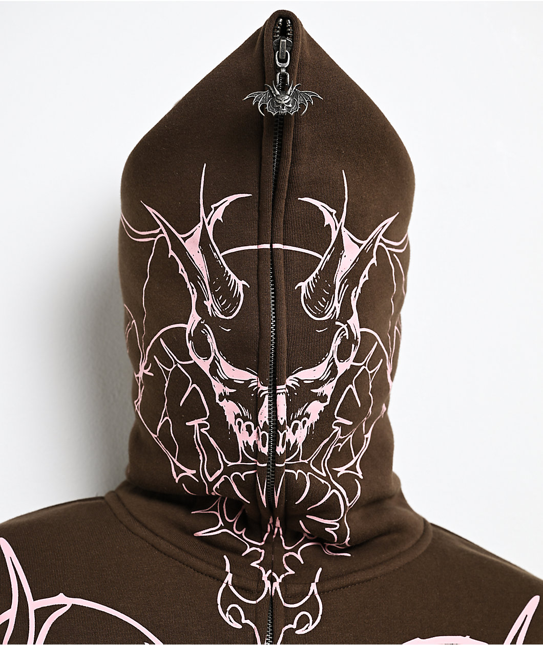Vitriol Lenexa Lacing Brown & Pink Body Bag Zip Hoodie