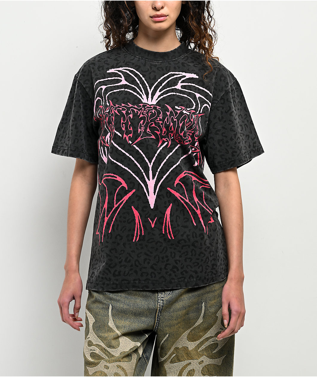 Vitriol Lenexa Leopard Black T-Shirt