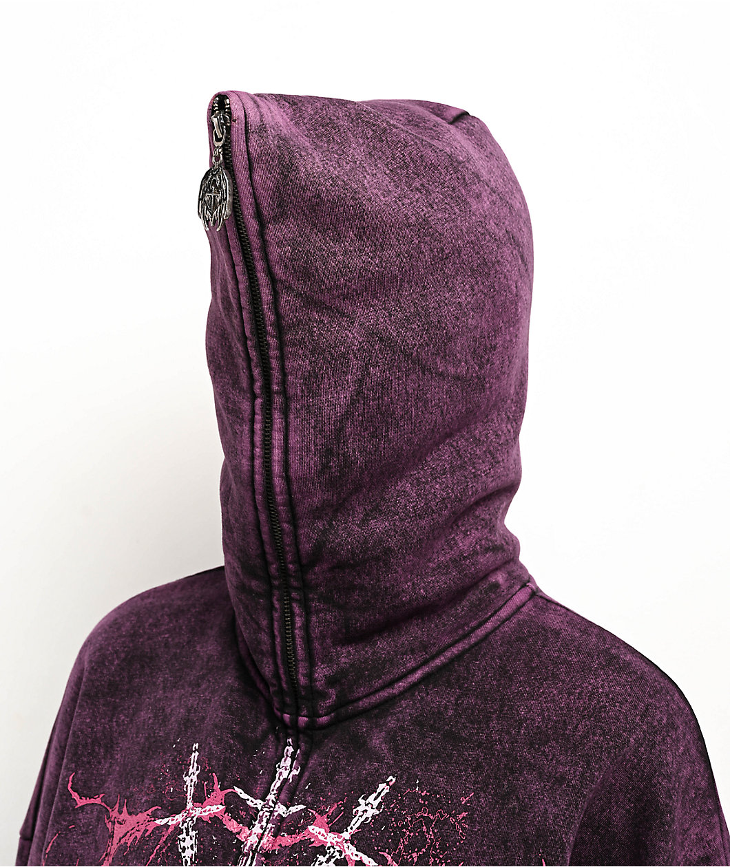 Vitriol Lenexa Shadow Purple Wash Zip Hoodie