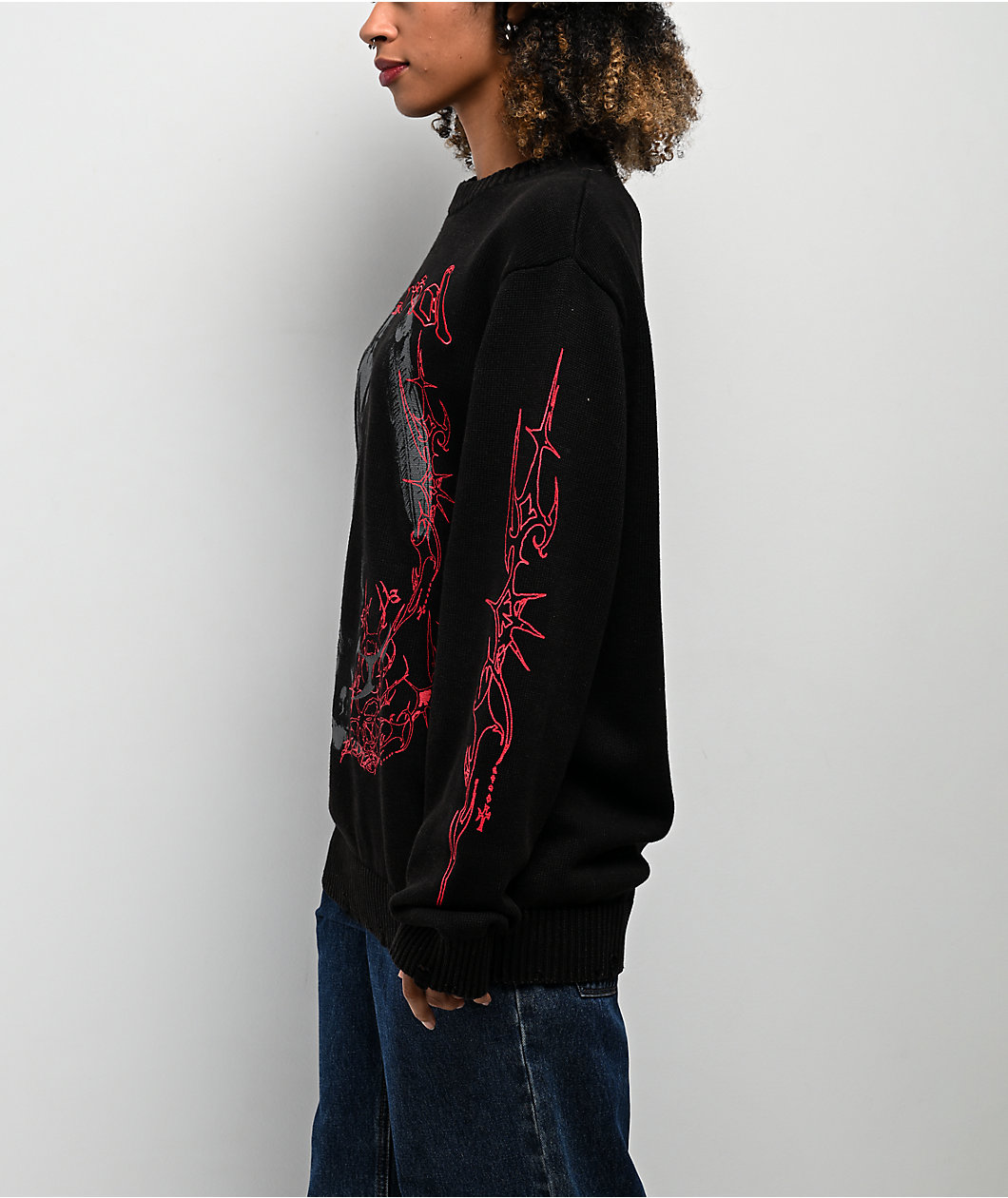 Vitriol Lennox Black Oversized Sweater