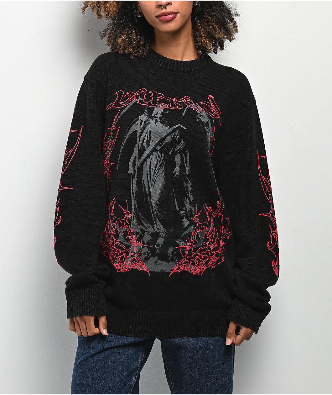 Vitriol Lennox Black Oversized Sweater