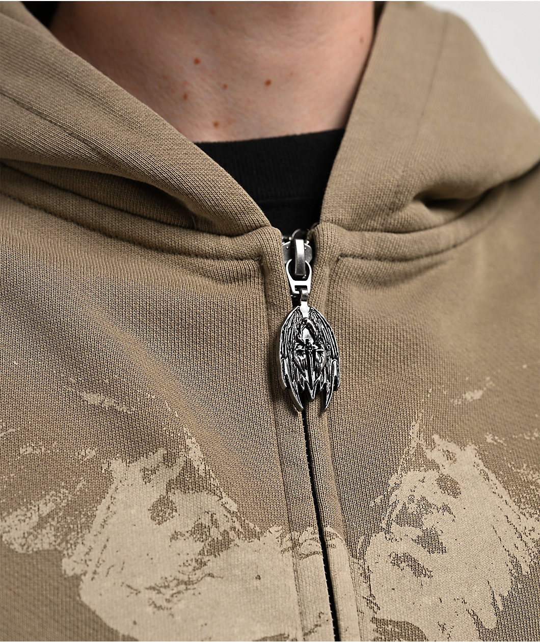 Vitriol Lightning Green Crop Zip Hoodie