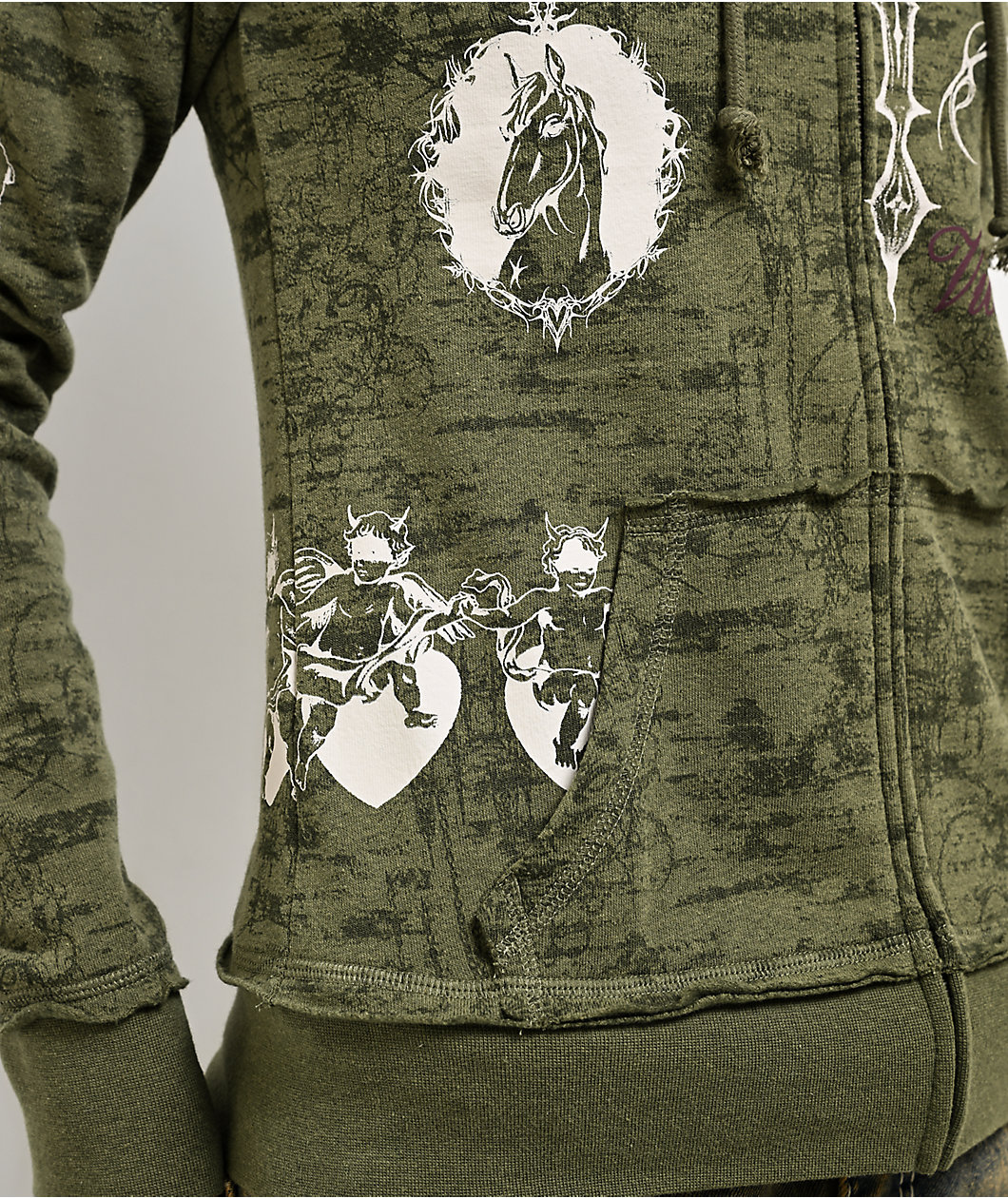 Vitriol Logan Green Zip Hoodie