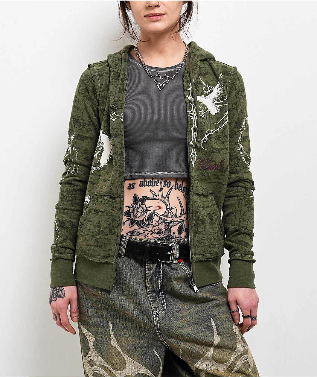 Vitriol Logan Green Zip Hoodie