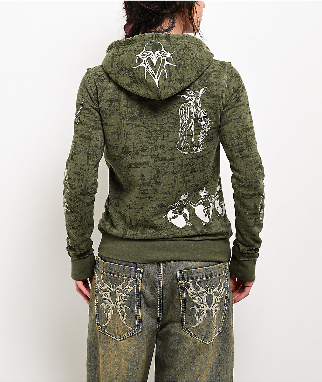 Vitriol Logan Green Zip Hoodie