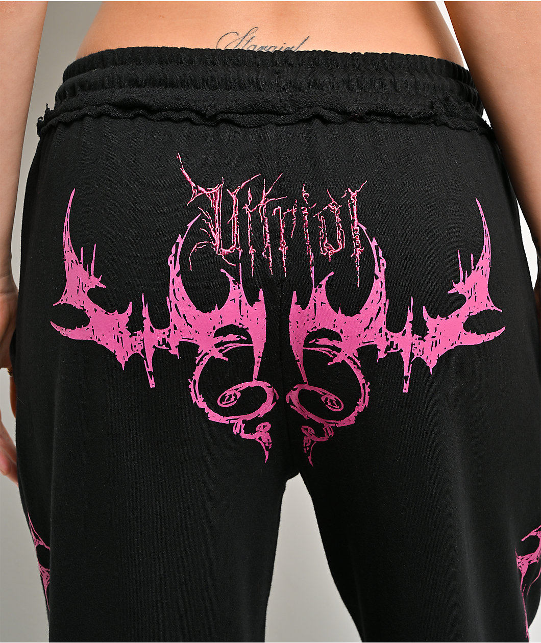 Vitriol Lucy Black Wide Leg Sweatpants
