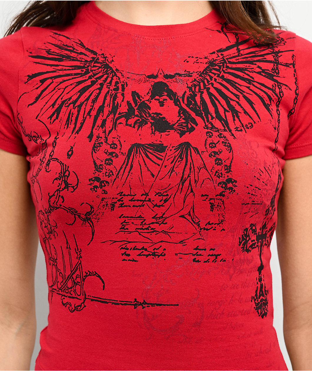 Vitriol Luna Red Crop T-Shirt