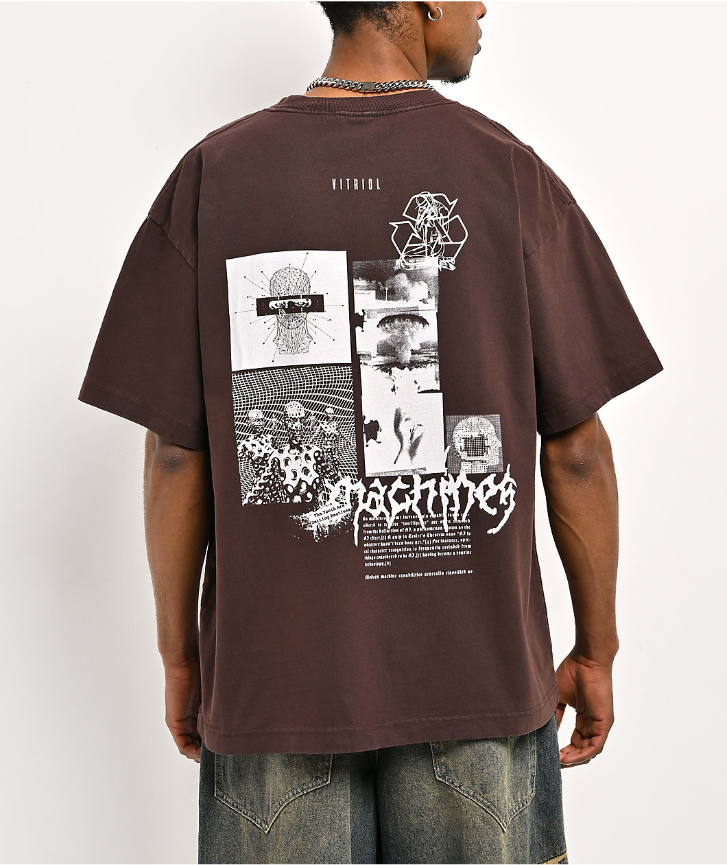 Vitriol Machines Brown Wash T-Shirt