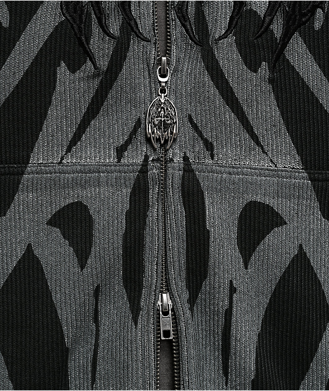 Vitriol Mocking Bird Black Wash Zip Hoodie