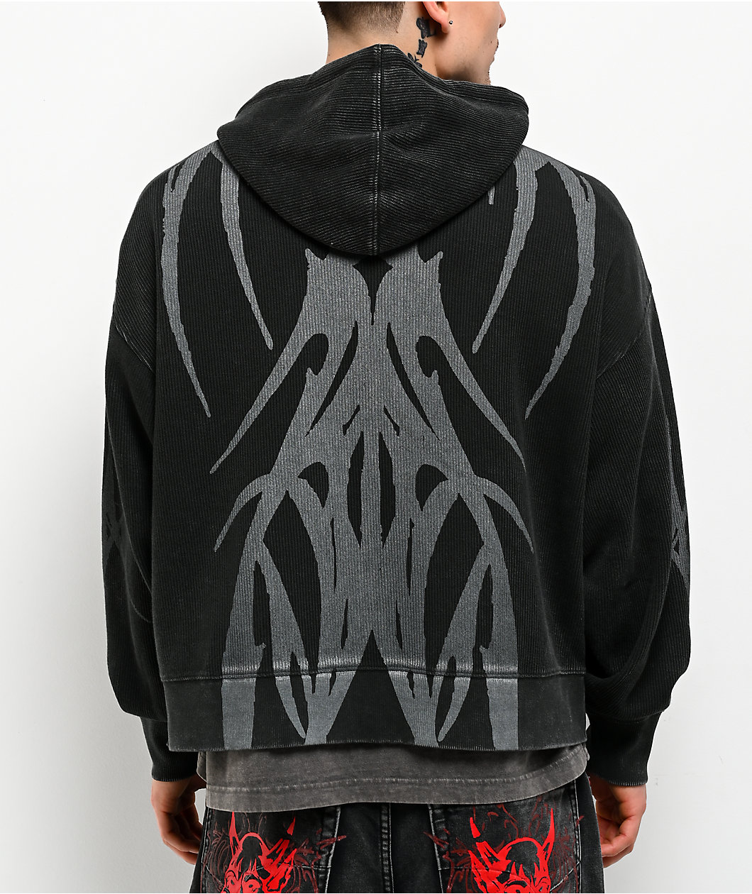 Vitriol Mockingbird Black Wash Zip Hoodie