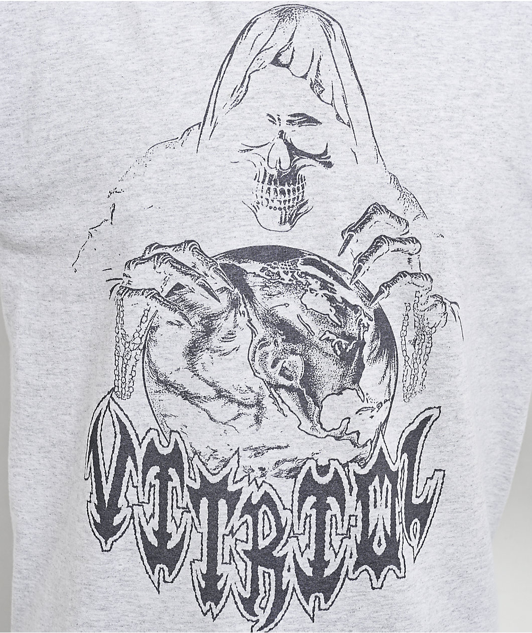 Vitriol Monster Flash Heather Grey Long Sleeve T-Shirt