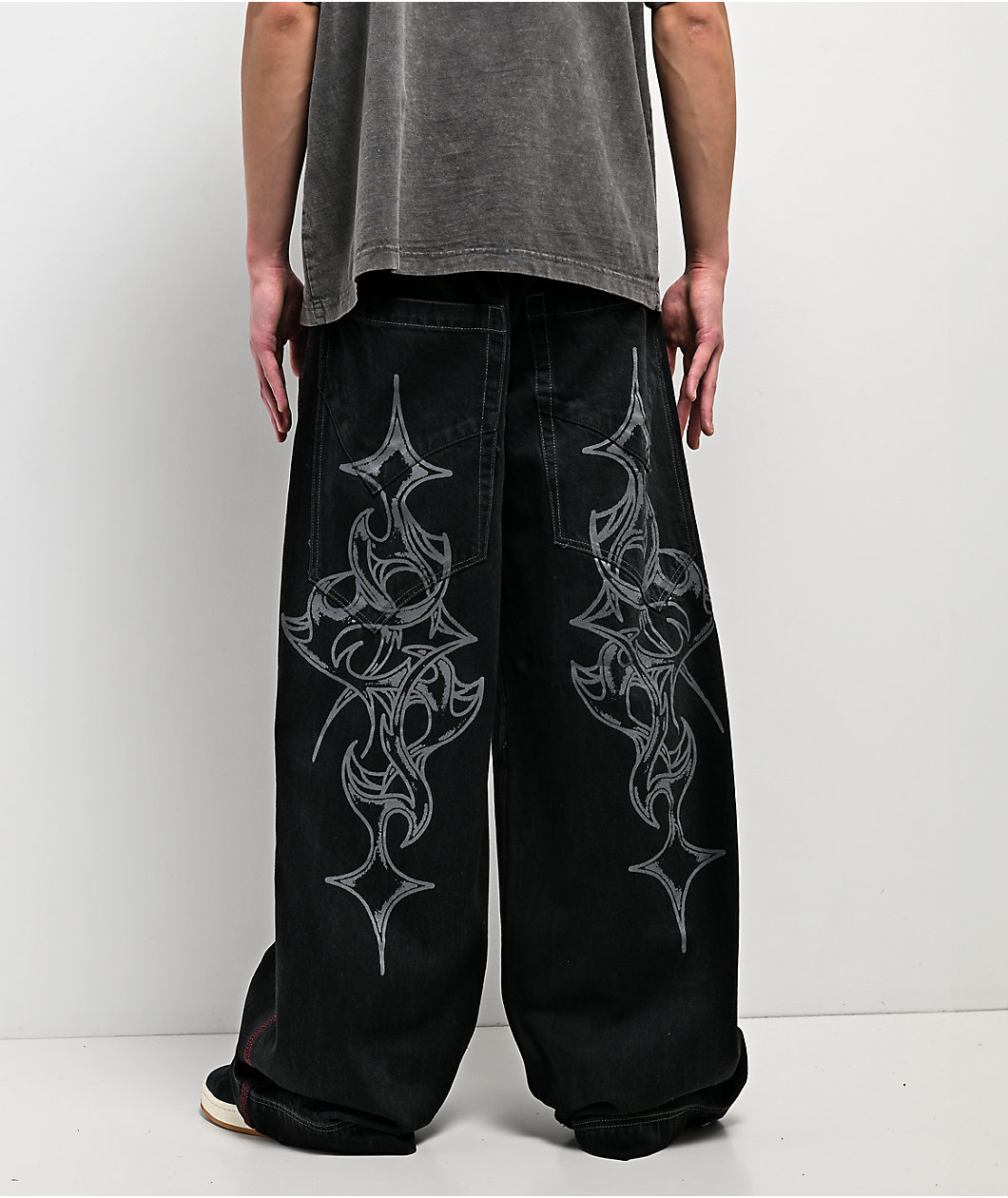 Vitriol Monster Noise Black Wide Leg Jeans