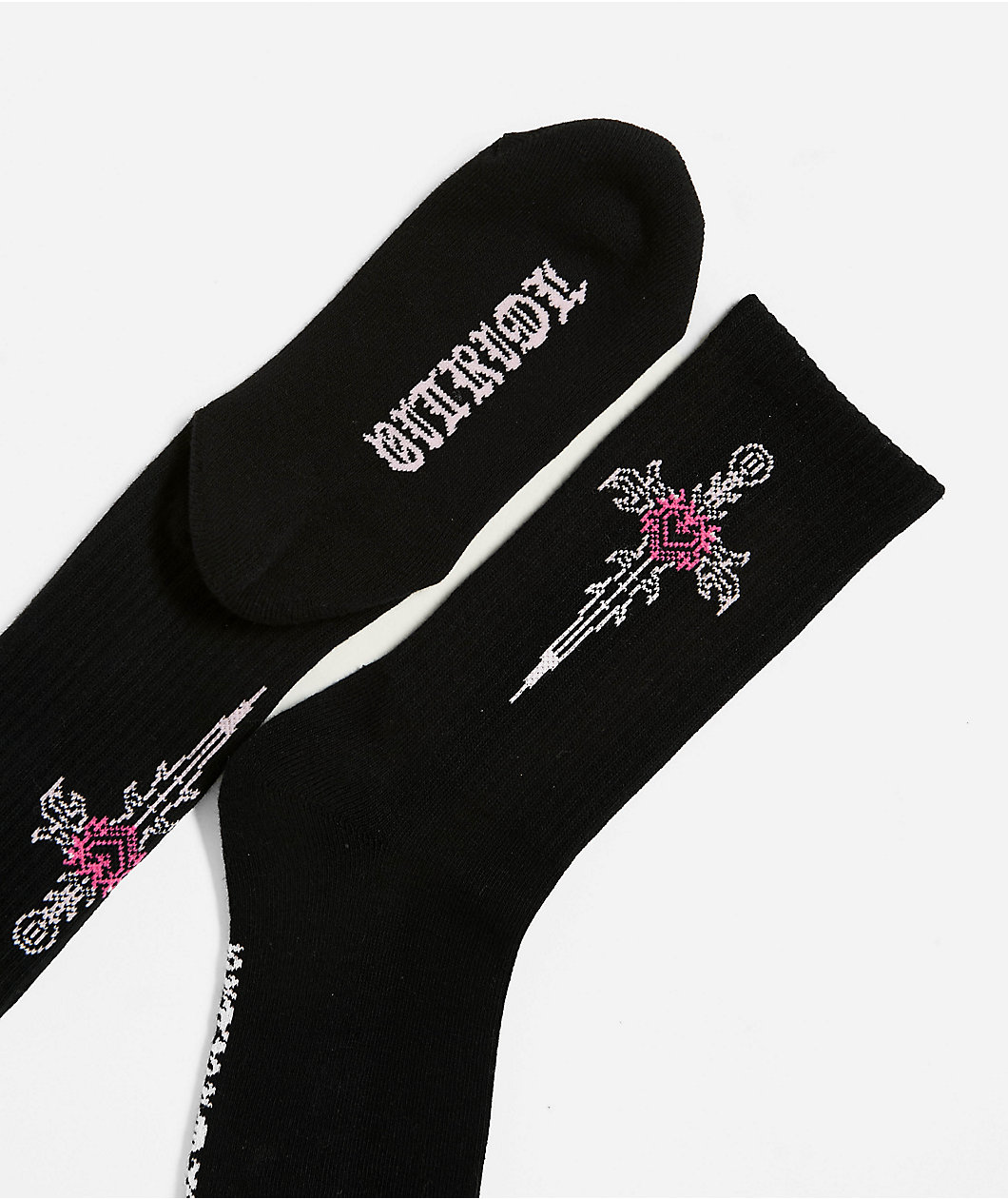 Vitriol My Heart Black Crew Socks