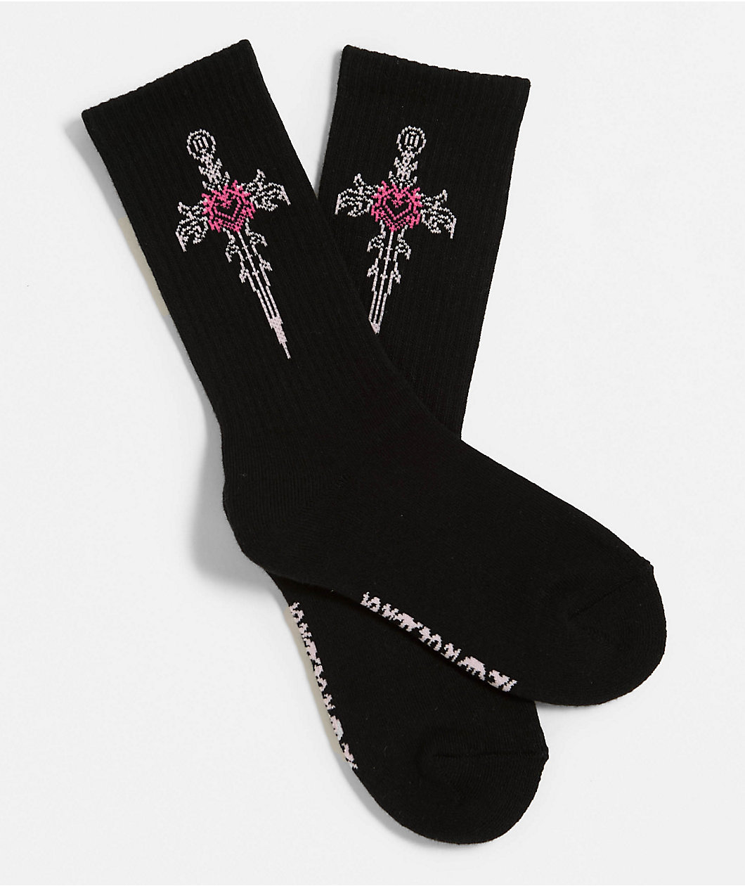 Vitriol My Heart Black Crew Socks