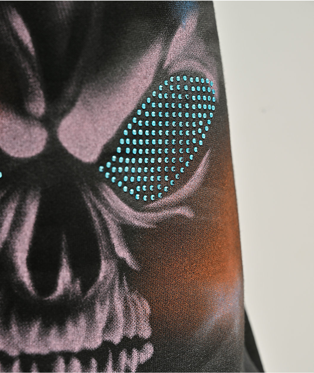 Vitriol Myla Black Smoke Rhinestone Grey Sweatpants