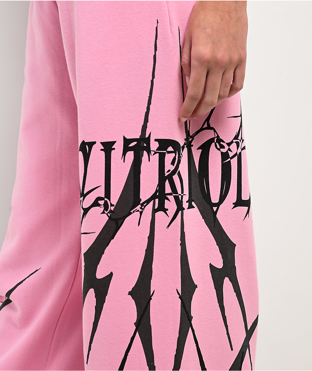 Vitriol Myla Pink Wide Leg Sweatpants