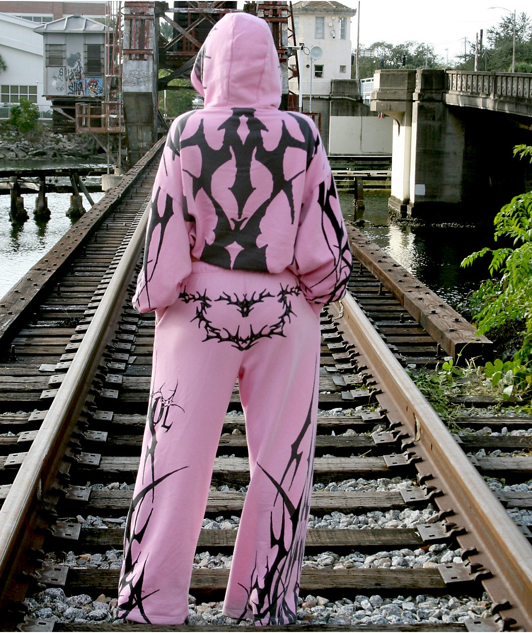 Vitriol Myla Pink Wide Leg Sweatpants